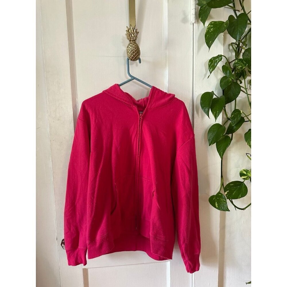 HANES eco-smart women’s size X – large pink zip up hoodie
